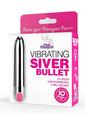 Pink Pussycat Rechargeable Vibrating Bullet - Silver