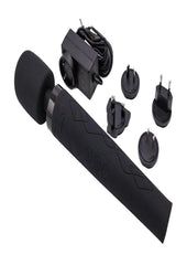 Pixey Deluxe Rechargeable Silicone Massager - Large - Black Velvet