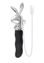 Playboy Bunny On The Go Rechargeable Silicone Rabbit Head Mini Vibrator
