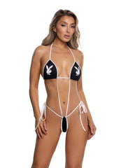 Playboy Dueling Bunny Sling - Black/White - One Size