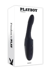 Playboy Overdrive Rechargeable Silicone Heating Vibrator - Black