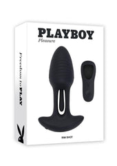 Playboy Rim Shot Rechargeable Silicone Anal Plug - Black