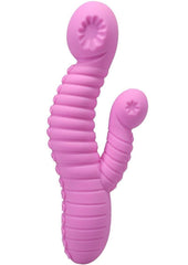 Polynesian Pleasures Into The C Seapuss Rechargeable Silicone Rabbit Vibrator with Clitoral Stimulator - Purple