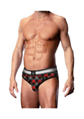 Prowler Tartan 1 Brief XL Blk/Red Fu23 - Black/Red - XLarge