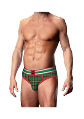 Prowler Tartan 2 Brief Md Grn/Red Fw23 - Green/Red - Medium