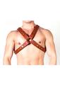Prowler Red X Chest Harness - XLarge - Brown/Brass