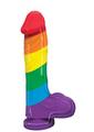 Pumped Rainbow Silicone Realistic Dildo with Balls