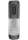 Pumped Vortex Multi Function Suction Rotating Thrusting Rechargeable Masturbator - Grey/Gun Metal