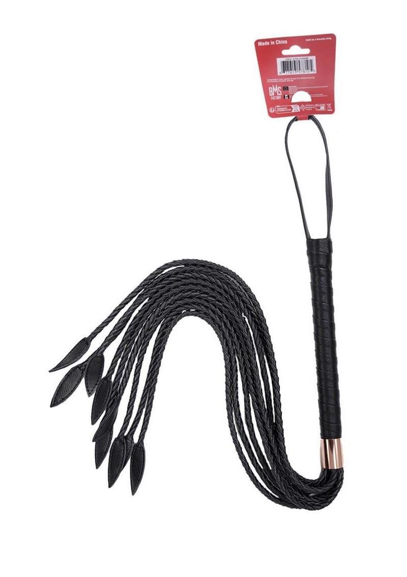 Punishment Braided Tail Flogger - Rose Gold - 9in