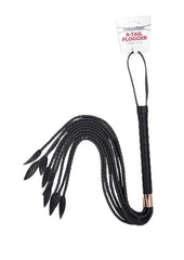 Punishment Braided Tail Flogger - Rose Gold - 9in