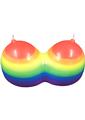 Rainbow Jumbo Boobie Candle - Jasmine Scented