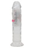 Realrock Vibrating Led Wireless Rechargeable Remote Control Straight Cock - Clear - 6in