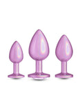 Rear Assets Trainer Chrome Plated Anal Plugs Kit (3pc Set) - Iridescent - Pink