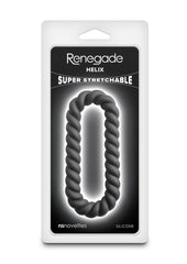 Renegade Helix Silicone Braided Dual Ring - Black