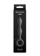 Renegade Slim Tapered Slim Silicone Anal Plug - Black
