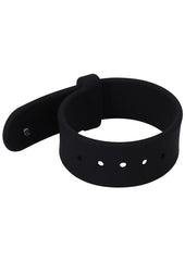 Rock Solid The Belt Adjustable Silicone Cock Ring - Black