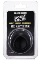 Rock Solid The Master Ring Silicone Cock Ring - Black