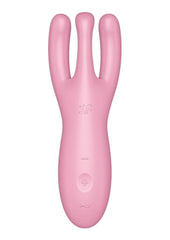 Satisfyer Threesome 4 Rechargeable Silicone Vibrator - Pink