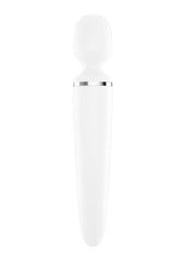 Satisfyer Wand-Er Woman USB Rechargeable Silicone Massager 13in - White/Chrome
