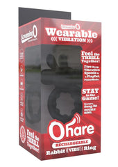 Screaming O Ohare Rechargeable Silicone Vibrating Cock Ring - Black