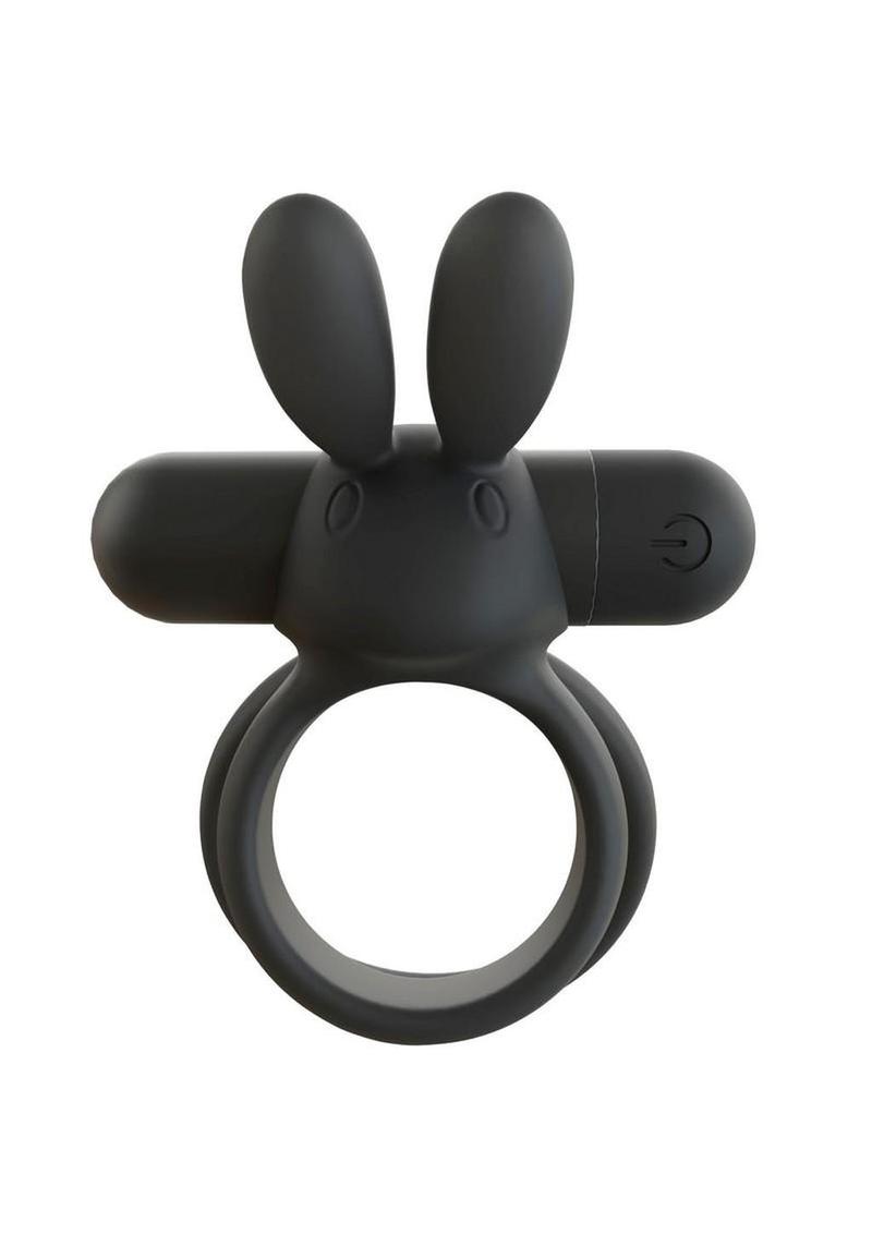 Screaming O Ohare XL Rechargeable Silicone Vibrating Cock Ring - Black - XLarge