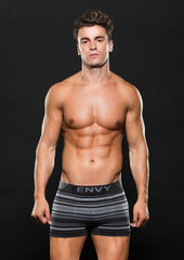 Seamless Trunk Gray Stripes W Logo - Grey - Medium/Small