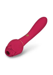 Secret Kisses Rosegasm Twosome Rechargeable Silicone Dual End Vibrator with Clitoral Stimulator