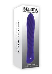 Selopa Grapevine Rechargeable Silicone Vibrator - Purple
