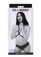 Sex and Mischief Shadow Body Harness - Black/Silver