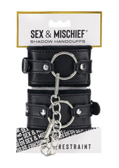Sex and Mischief Shadow Handcuffs - Black/Silver