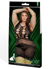 Shattered Sparkle Mini Dress-Glow In The Dark-Q