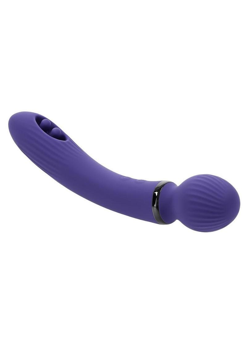 Shiver Dual End Rechargeable Silicone Vibrator - Purple