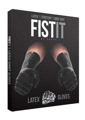 Shots Fist It Unisex Latex Short Gloves - Black