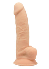 SilexD Model 3 Zd04 Silicone Realistic Dual Dense Dildo with Balls - Vanilla - 8in