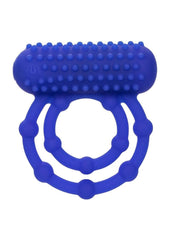 Silicone Rechargeable 10 Bead Maximus Couples Ring - Blue