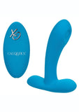Silicone Remote Pulsing Pleaser Rechargeable Vibrator with Remote Control - Blue
