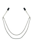Sincerely Bling Nipple Clips - Black/Metal/Silver - 20in