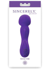 Sincerely Silicone Rechargeable Wand Vibrator - Purple