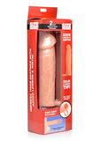 Size Matters Penis Extender Sleeve Silicone - Flesh/Vanilla - 2in