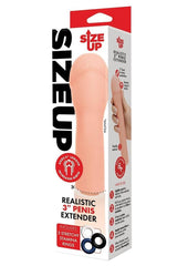 Size Up Extra Realistic Penis Extender - Vanilla - 3in