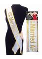 Soon to Be Married AF Party Sash - Gold/White