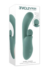 Spiral Charm Rechargeable Silicone Clitoral Stimulator - Green