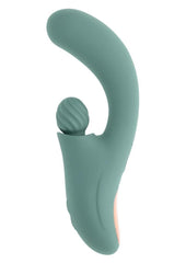Spiral Charm Rechargeable Silicone Clitoral Stimulator - Green