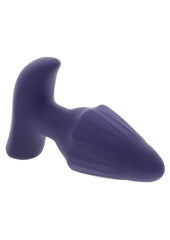 Starburst Rechargeable Silicone Expandable Anal Plug with Remote - Purple