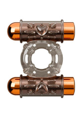 Stay Hard Vibrating Rechargeable Cock Ring Set with Sleeve and 2 Bullets