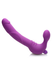 Strap U Royal Revolver Vibrating Silicone Strapless Strap-On - Black/Purple