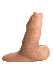 Strap U Uncut Packer Silicone 5.1in Dildo - Caramel