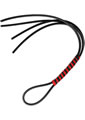 Strict Leather Heavy Duty Silicone Flogger - Black/Red