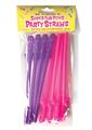 Super Fun Penis Party Straws - Pink/Purple - 8 Per Pack
