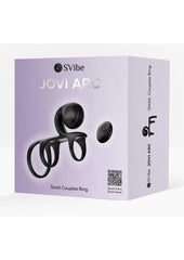 Svibe Snail Jovi Arc Rechargeable Silicone Couples Triple Cock Ring with Remote Control - Noir Haze